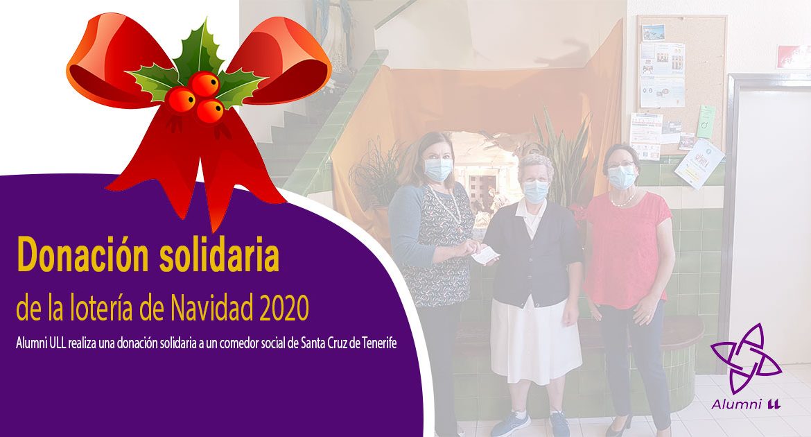 Alumni ULL realiza una donación solidaria a un comedor social de Santa Cruz de Tenerife